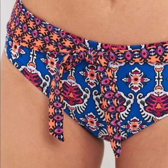 NEW REVOLVE X MINKPINK Conflict of Interest Multi Tie Front Bikini Bottoms L - Picture 1 of 8